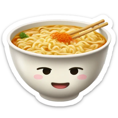 Ramen noodle soup sticker