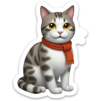 Cat doing a snowman  sticker