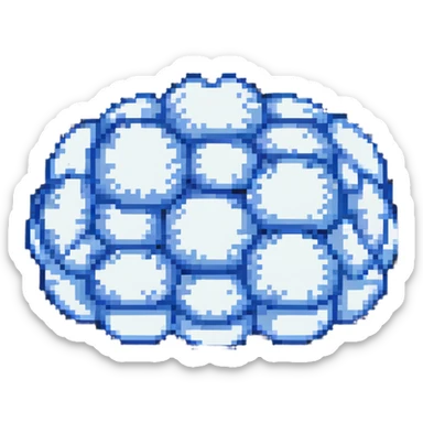 pixel art style cloud, small and puffy, classic 8-bit look sticker