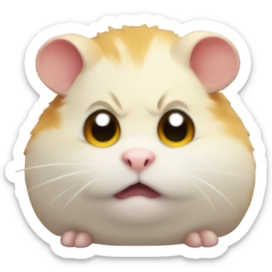 Chubby angry hamster sticker
