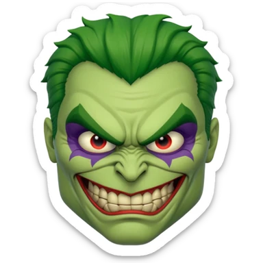Joker hulk face sticker