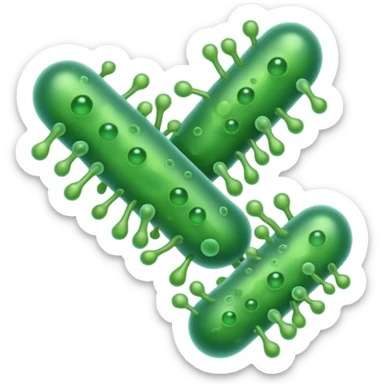 green gut bacteria sticker