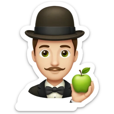 Magritte “the son of man”  sticker