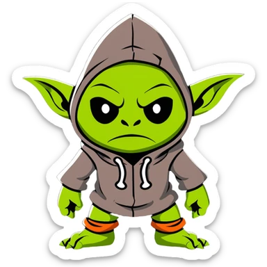 DnD goblin in a hood sticker
