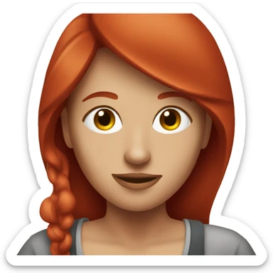 a red hair woman drinkin mate sticker