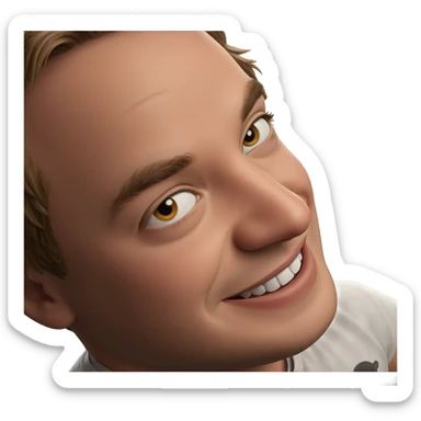 smiling boy portrait in focus sticker