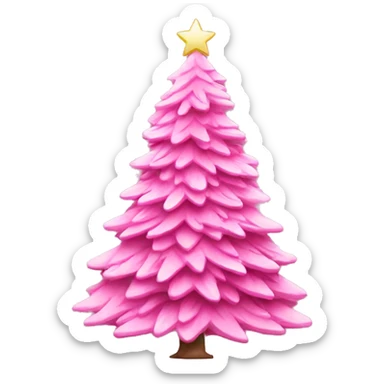 Pink Christmas tree sticker
