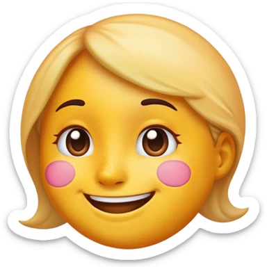 Side profile of a smiling emoji with hyperpigmentation on the aid or her face sticker