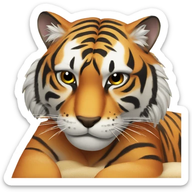 Tigress sunbake  beach  sticker