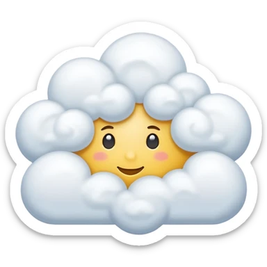 heaven cloud without face sticker