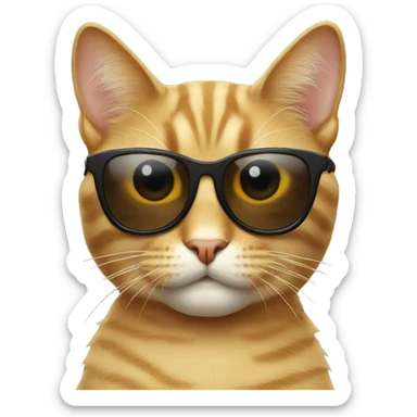 Cat with sunglasses sticker