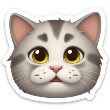 A sweaty embarrassed kitten sticker
