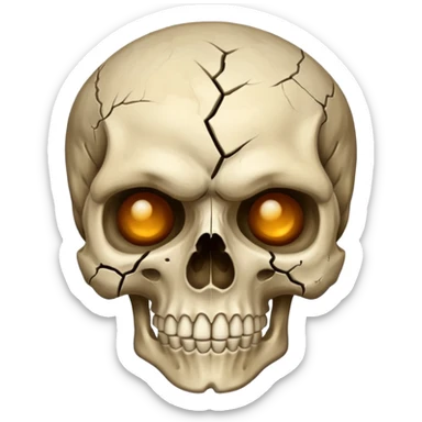 Dangerous skull sticker