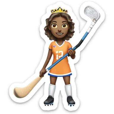 Field hockey queen sticker