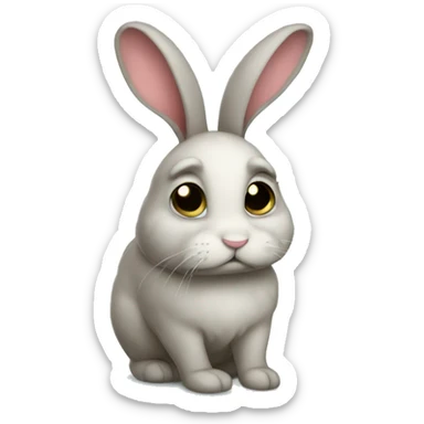sad bunny sticker