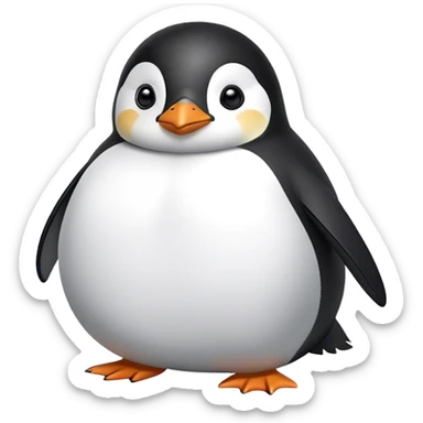 fatty penguin sticker
