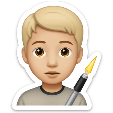 A kid doing 67 sticker