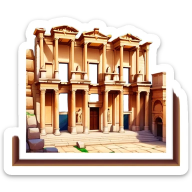 Cinematic Realistic The Library of Celsus Emoji sticker