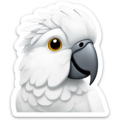 White cockatoo head front sticker