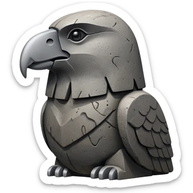 Eagle moai emoji sticker