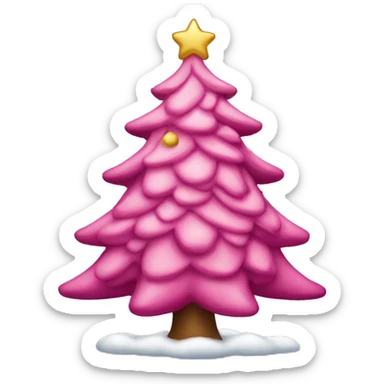 Pink Christmas tree sticker
