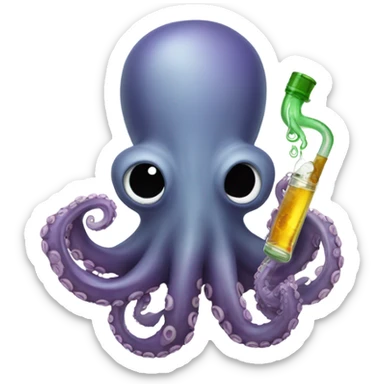 Octopus with a bong sticker