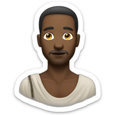 white man as a slave sticker