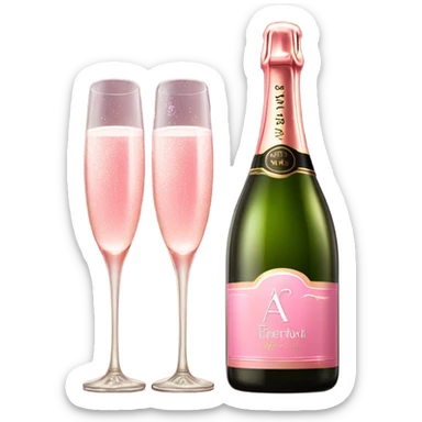 Pink champagne  sticker