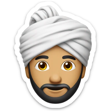 Punjabi mean wearing turban, with antenna coming out of turban sticker