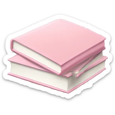 Light pink book stack sticker
