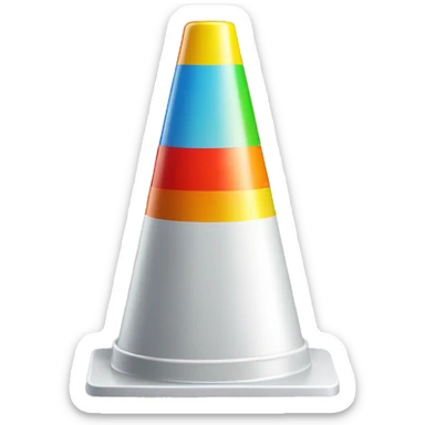 Rainbow Construction cone ￼￼￼ sticker