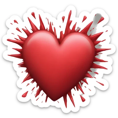 Love explosion heart sticker