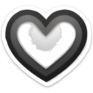 black heart on white tape sticker