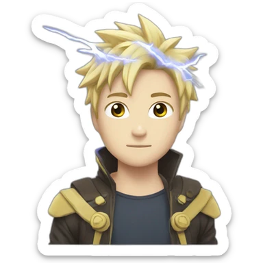 lightning,cool,anime sticker