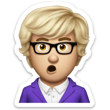 Surprised Austin Powers sticker