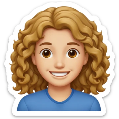 Dalgalı saç li sticker