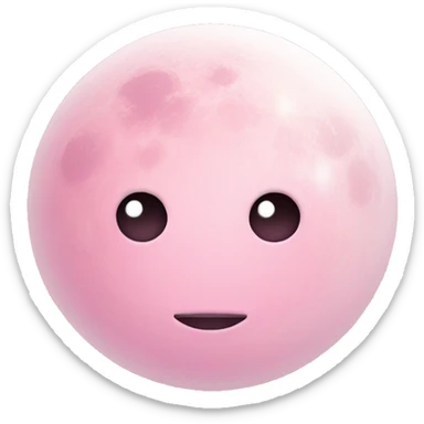 Moon light pink sticker