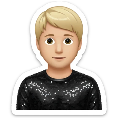 Kian Egan from Westlife with black sequin outfit sticker