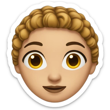 Woman with Microblades eyebrows sticker