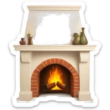Fireplace sticker