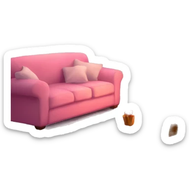 cozy evening pink christmas mood sticker