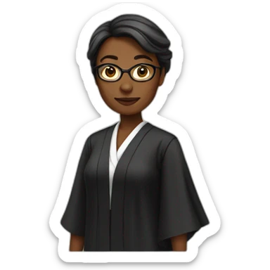 woman lawyer Wearing a robe sticker
