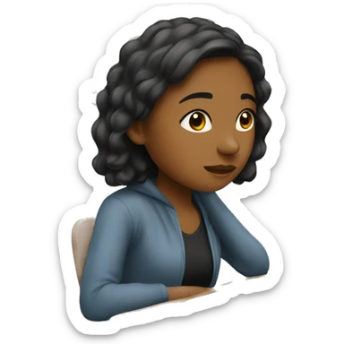 a girl waiting for her boyfriend sticker