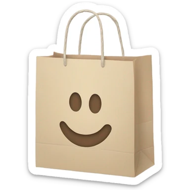 Shopping bag sticker