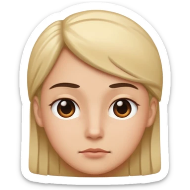 Person giving a side eye and being judgy sticker