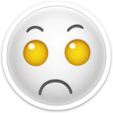 a white blob with a smiley face and a scar on its left eye sticker