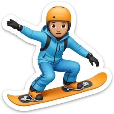 snowboarder carving sticker