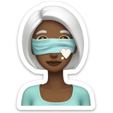 Woman doing self care  sticker