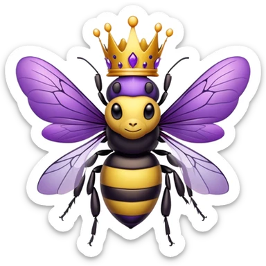 ￼ Purple Queen Bee sticker