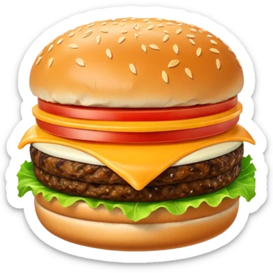a burger sticker